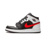 Jordan 1 Mid Black Chile Red White