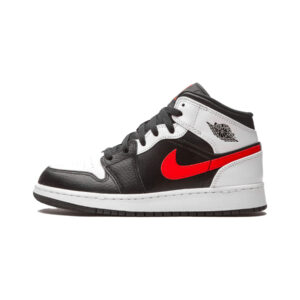 Jordan 1 Mid Black Chile Red White