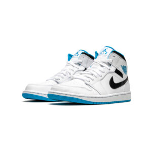 Alternative view of Jordan 1 Mid Laser Blue