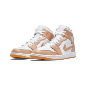 Alternative view of Jordan 1 Mid Hemp Tan White