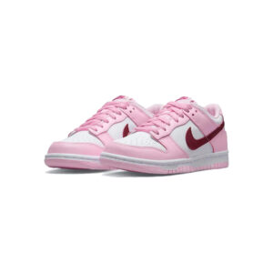 Alternative view of Nike Dunk Low Pink Foam Red White (GS)