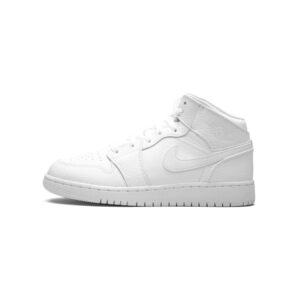 Jordan 1 Mid Triple White (GS)