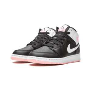 Alternative view of Jordan 1 Mid Arctic Pink Black (GS)