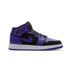 Alternative view of Jordan 1 Mid Black Dark Concord