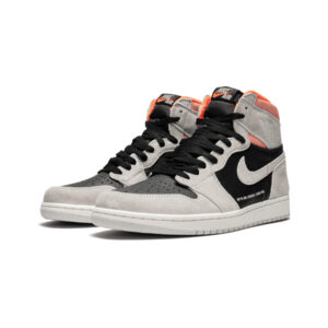 Alternative view of Jordan 1 Retro High Neutral Grey Hyper Crimson