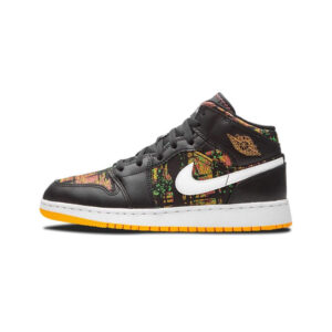 Jordan 1 Mid Black Laser Orange Bright Melon (GS)