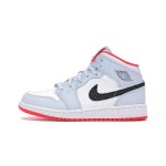 Jordan 1 Mid Half Blue Polka Dot Swoosh (GS)