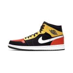 Jordan 1 Mid Black Amarillo Orange