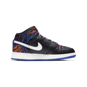 Alternative view of Jordan 1 Mid Multi-Color Tiger Stripe (GS)