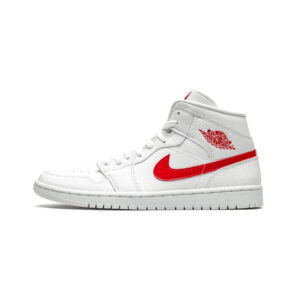 Jordan 1 Mid White University Red (W)
