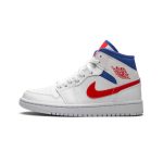 Jordan 1 Mid White Red Royal (W)