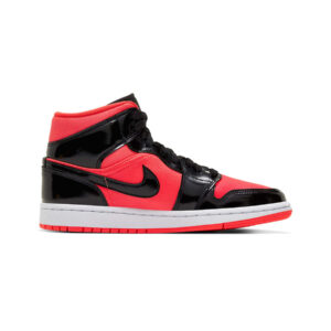 Alternative view of Jordan 1 Mid Hot Punch Black (W)