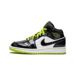Jordan 1 Mid Black Cyber Mystic Green (GS)