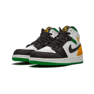 Alternative view of Jordan 1 Mid SE White Laser Orange Lucky Green (GS)