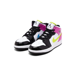 Alternative view of Jordan 1 Mid White Black Cyber Pink