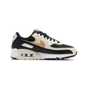 Alternative view of Nike Air Max 90 Black Metallic Gold Summit White (W)