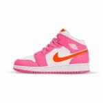 Air Jordan 1 Mid Pinksicle Safety Orange (GS)